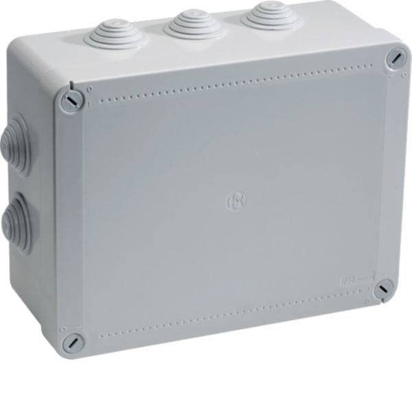 HAGER BOCCHIOTTI - Cassetta di derivazione IP55 grigia 300x220x120 1/4 di giro IP55 06 GRI