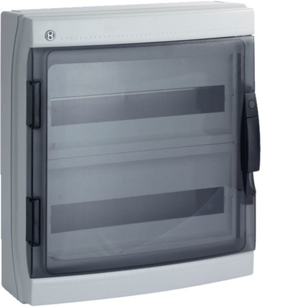 HAGER BOCCHIOTTI - Centralino 36 moduli con portella fumè Pablo IP65 grigio IP65 36 GRI
