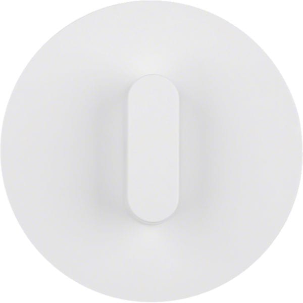 HAGER BOCCHIOTTI - Placca con traversino x interruttore/Puls. a manopola R.classic bianco polare