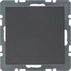 HAGER BOCCHIOTTI - Inserto cieco con pezzo centrale Berker Q.1/Q.3 antracite velluto, verniciato