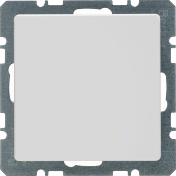 HAGER BOCCHIOTTI - Inserto cieco con pezzo centrale Berker Q.1/Q.3 bianco polare velluto 10096089