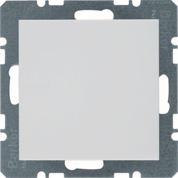 HAGER BOCCHIOTTI - Inserto cieco con pezzo centrale Berker S.1/B.3/B.7 bianco polare lucido 10098989