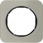 HAGER BOCCHIOTTI - Cornice singola Berker R.1 acciaio inox/nero 10112104