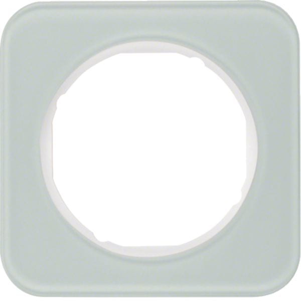 HAGER BOCCHIOTTI - Cornice singola Berker R.1 vetro bianco polare