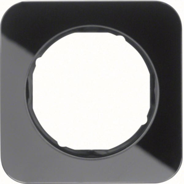 HAGER BOCCHIOTTI - Cornice singola Berker R.1 vetro nero 10112116
