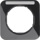 HAGER BOCCHIOTTI - Cornice singola con portaetichetta Berker R.1 nero lucido