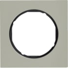 HAGER BOCCHIOTTI - Cornice singola Berker R.3 acciaio inox/nero 10112204