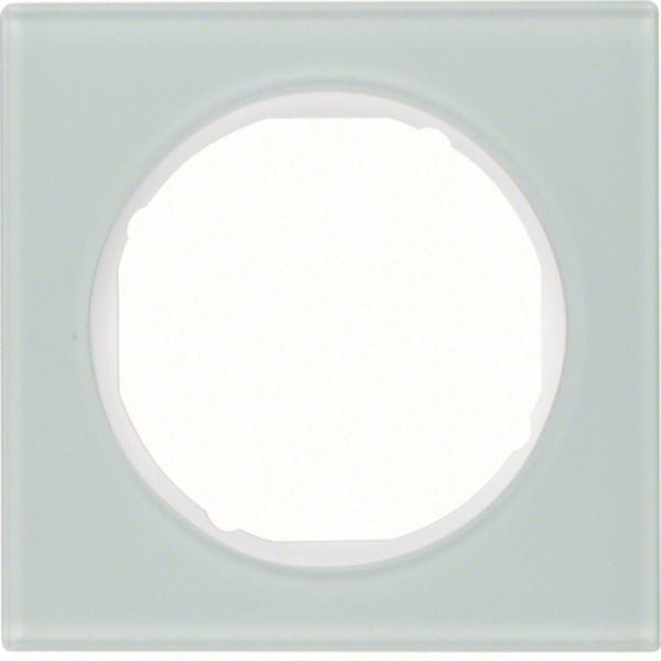 HAGER BOCCHIOTTI - Cornice singola Berker R.3 vetro bianco polare