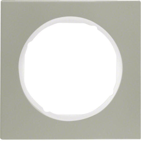 HAGER BOCCHIOTTI - Cornice singola Berker R.3 acciaio inox/bianco polare