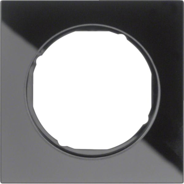 HAGER BOCCHIOTTI - Cornice singola Berker R.3 vetro nero