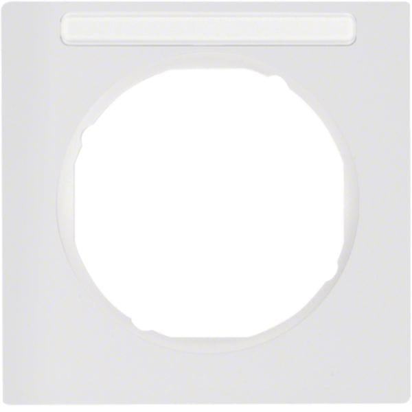 HAGER BOCCHIOTTI - Cornice singola con portaetichetta Berker R.3 bianco polare lucido