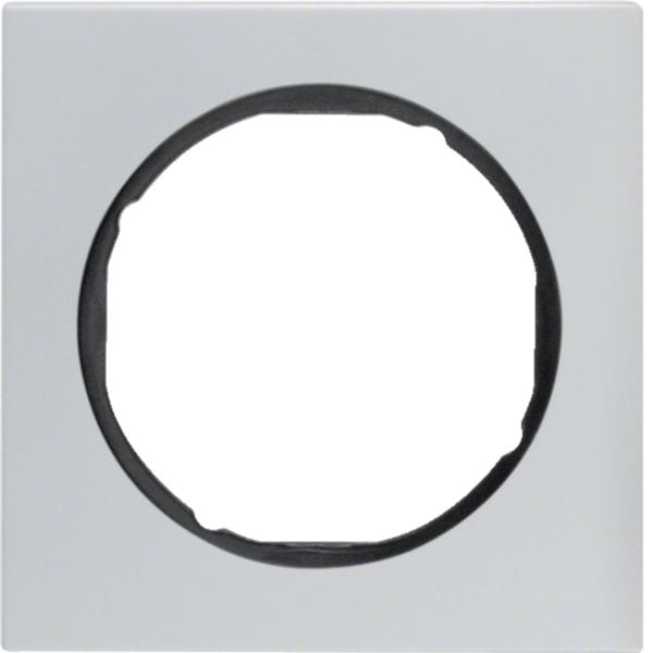 HAGER BOCCHIOTTI - Cornice singola Berker R.3 alu/nero