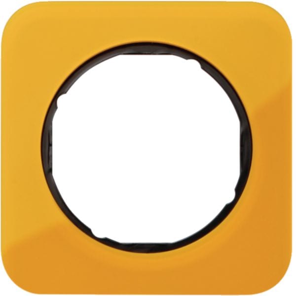 HAGER BOCCHIOTTI - Cornice singola Berker R.1 arancione trasparente/nero lucido, acrilico 10112334