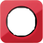 HAGER BOCCHIOTTI - Cornice singola Berker R.1 rosso trasparente/nero lucido, acrilico