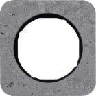 HAGER BOCCHIOTTI - Cornice singola Berker R.1 grigio/nero lucido, calcestruzzo 10112374