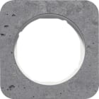 HAGER BOCCHIOTTI - Cornice singola Berker R.1 grigio/bianco polare lucido, calcestruzzo