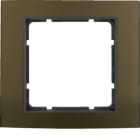 HAGER BOCCHIOTTI - Cornice singola Berker B.3 alu marrone/antracite opaco,?alluminio anodizzato 10113001