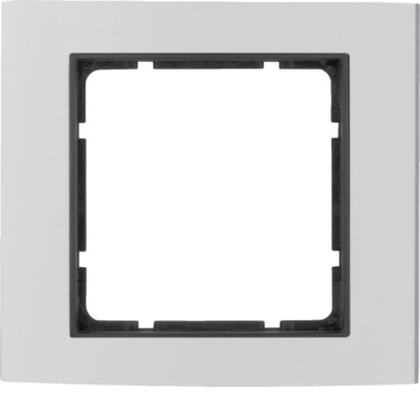 HAGER BOCCHIOTTI - Cornice singola Berker B.3 alu/antracite opaco, alluminio anodizzato