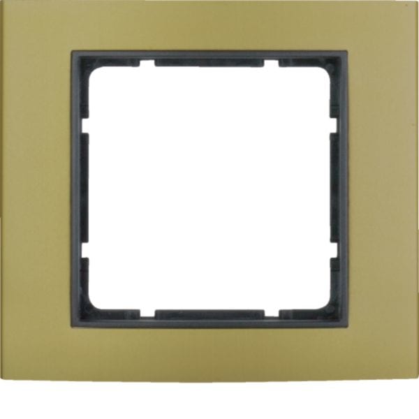 HAGER BOCCHIOTTI - Cornice singola Berker B.3 alu oro/antracite opaco, alluminio anodizzato