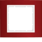 HAGER BOCCHIOTTI - Cornice singola Berker B.3 alu rosso/bianco polare opaco, alluminio anodizzato