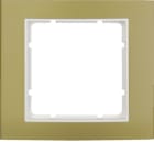 HAGER BOCCHIOTTI - Cornice singola Berker B.3 alu oro/bianco polare opaco, alluminio anodizzato 10113046