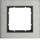 HAGER BOCCHIOTTI - Cornice singola Berker B.7 acciaio inox/antracite opaco, metallo spazzolato