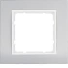 HAGER BOCCHIOTTI - Cornice singola Berker B.3 alu/bianco polare opaco, alluminio anodizzato