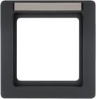 HAGER BOCCHIOTTI - Cornice con etichetta singola Berker Q.1 antracite velluto, verniciato