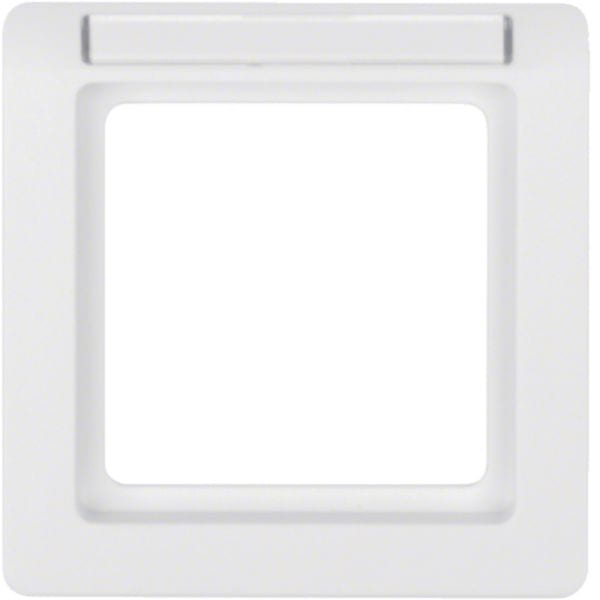 HAGER BOCCHIOTTI - Cornice con etichetta singola Berker Q.1 bianco polare velluto