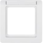 HAGER BOCCHIOTTI - Cornice con etichetta singola Berker Q.1 bianco polare velluto