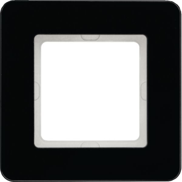 HAGER BOCCHIOTTI - Cornice singola Berker Q.7 vetro nero