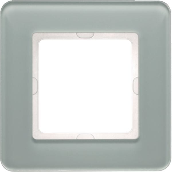 HAGER BOCCHIOTTI - Cornice singola Berker Q.7 vetro bianco polare