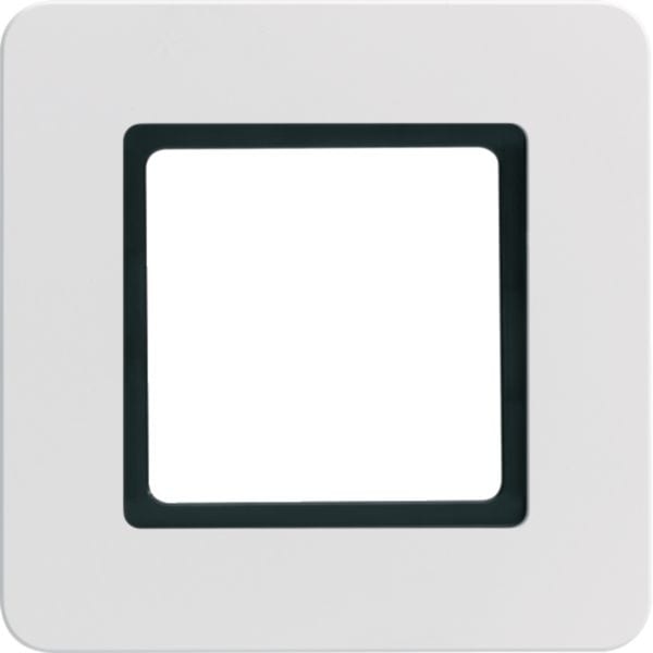 HAGER BOCCHIOTTI - Cornice singola Berker Q.7 bianco polare velluto, verniciato, per illuminazione