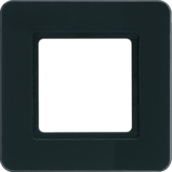 HAGER BOCCHIOTTI - Cornice singola Berker Q.7 vetro nero, per illuminazione