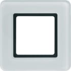 HAGER BOCCHIOTTI - Cornice singola Berker Q.7 vetro bianco polare, per illuminazione