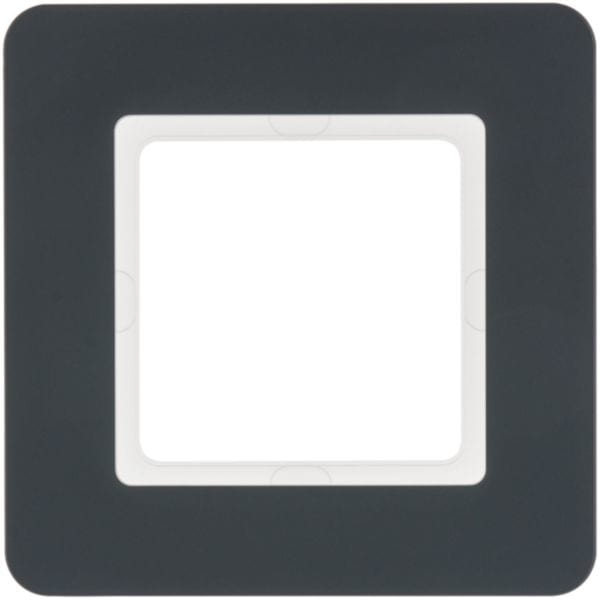 HAGER BOCCHIOTTI - Cornice singola Berker Q.7 antracite velluto, verniciato 10116186