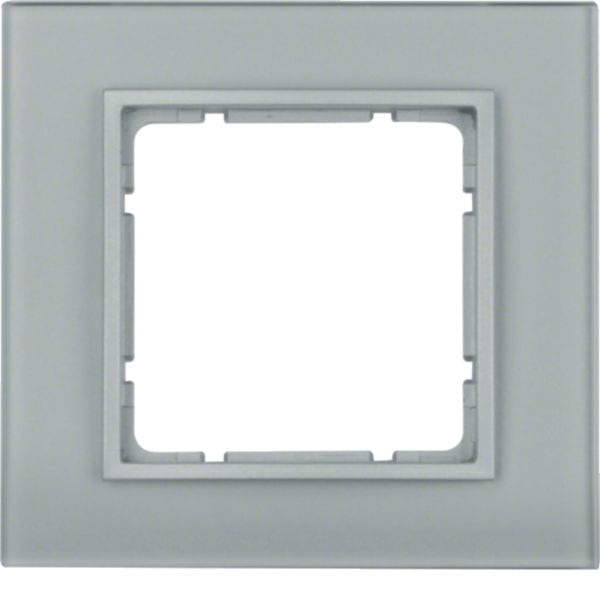 HAGER BOCCHIOTTI - Cornice in vetro singola Berker B.7?vetro alu/alu opaco, verniciato 10116414