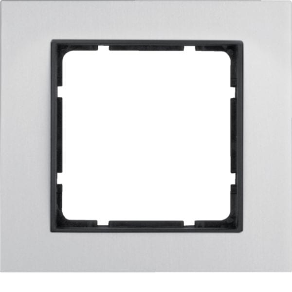 HAGER BOCCHIOTTI - Cornice singola Berker B.7 alu/antracite opaco, alluminio anodizzato
