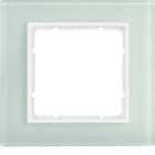 HAGER BOCCHIOTTI - Cornice in vetro singola Berker B.7 vetro bianco polare/bianco polare opaco