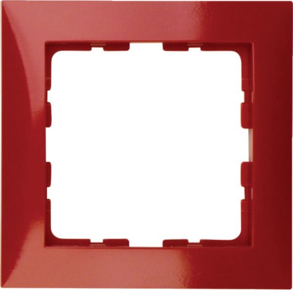 HAGER BOCCHIOTTI - Cornice singola Berker S.1 rosso lucido 10118962