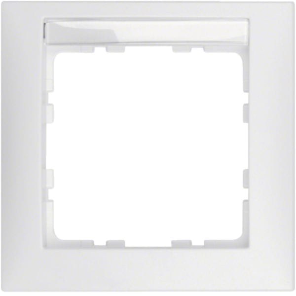 HAGER BOCCHIOTTI - Cornice singola Berker S.1 bianco polare opaco