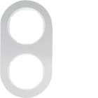HAGER BOCCHIOTTI - Cornice doppia Serie R.classic?alu/bianco polare, alluminio anodizzato 10122074