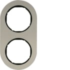 HAGER BOCCHIOTTI - Cornice doppia Serie R.classic?alu/nero, alluminio anodizzato 10122084
