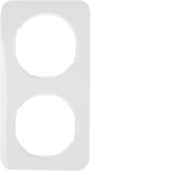 HAGER BOCCHIOTTI - Cornice doppia Berker R.1 bianco polare lucido 10122189