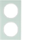HAGER BOCCHIOTTI - Cornice doppia Berker R.3 vetro bianco polare