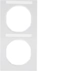HAGER BOCCHIOTTI - Cornice doppia per montaggio verticale Serie R.3 bianco polare lucido