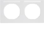 HAGER BOCCHIOTTI - Cornice doppia per montaggio orizzontale Serie R.3 bianco polare lucido