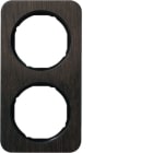 HAGER BOCCHIOTTI - Cornice doppia Berker R.1 quercia/nero lucido, legno macchiato 10122354