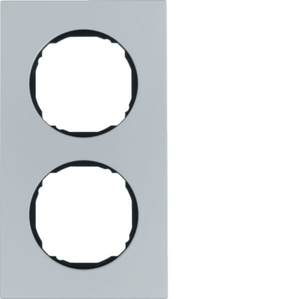 HAGER BOCCHIOTTI - Cornice doppia R.8 alluminio 10122674