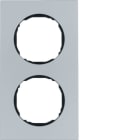 HAGER BOCCHIOTTI - Cornice doppia R.8 alluminio 10122674